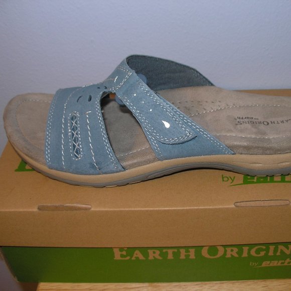 Earth Origins New Women's 12M Blue Sandals Slides Mules Shoes Box - Picture 5 of 8